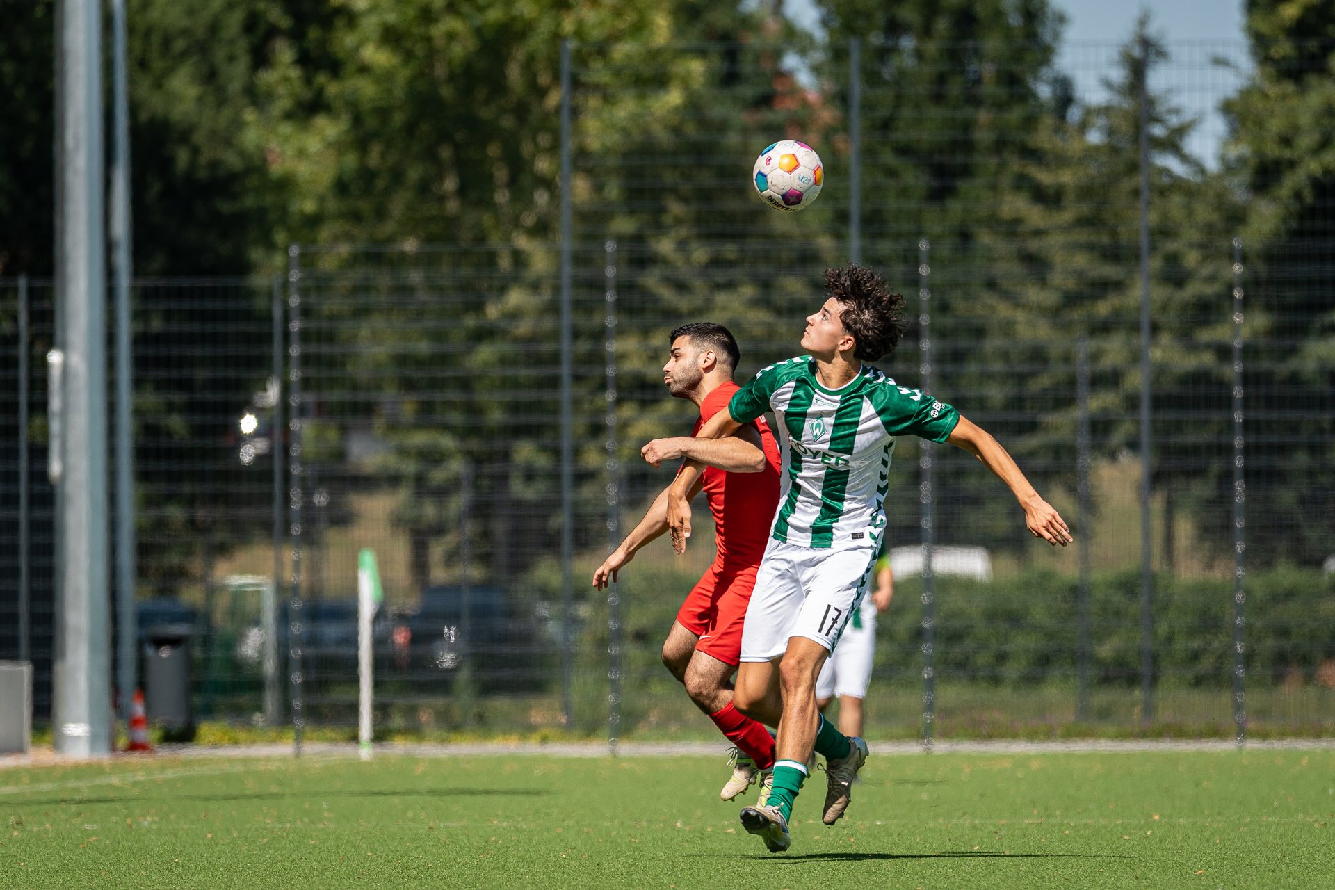 Spielszene zwischen SV Werder Bremen III und SV Vatan Sport am 1. Spieltag der Bremenliga